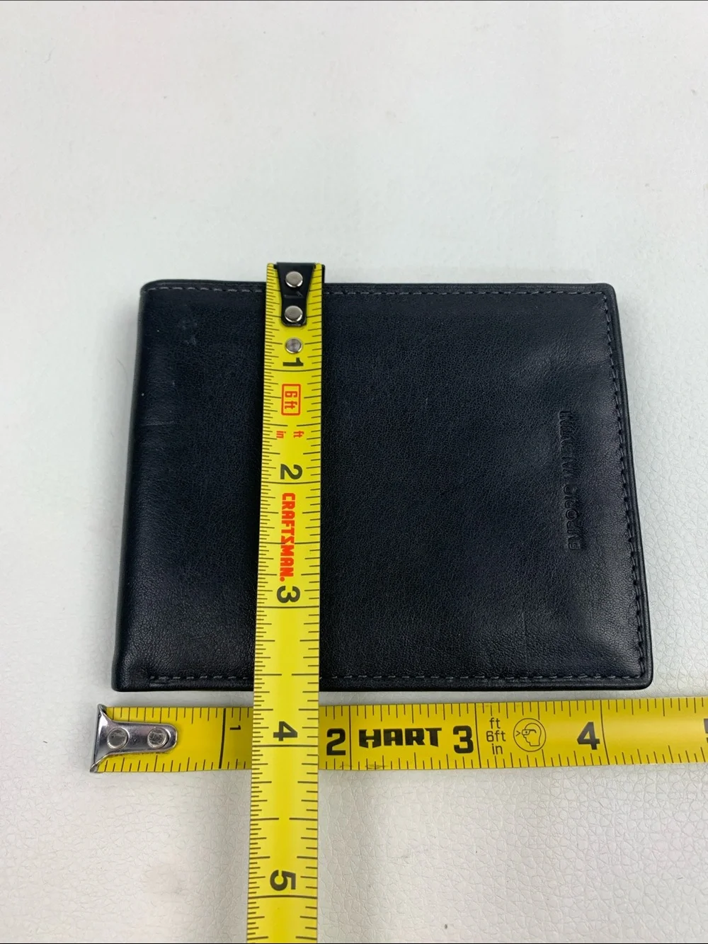 Vera Pelle Italy Black Leather Bi-Fold Men’s Wallet Genuine leather Green lining